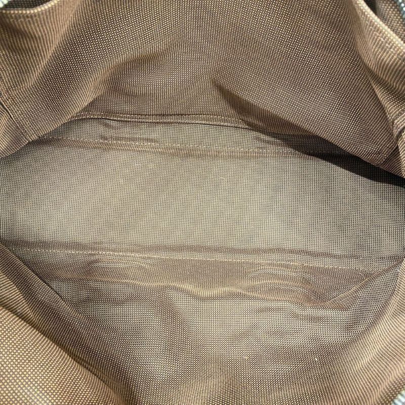 Hermes Tote Bag Her Line MM Canvas Brown Silver Hardware Ladies