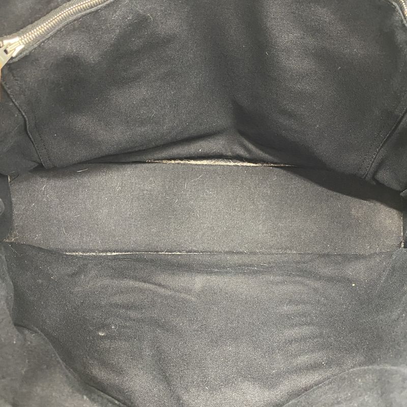 Hermes Tote Bag Fourre Tout MM Canvas Black Silver Hardware Ladies