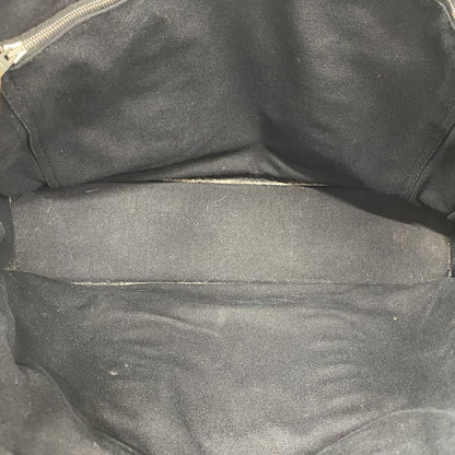 Hermes Tote Bag Fourre Tout MM Canvas Black Silver Hardware Ladies