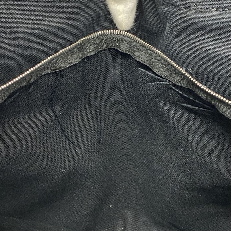 Hermes Tote Bag Fourre Tout MM Canvas Black Silver Hardware Ladies