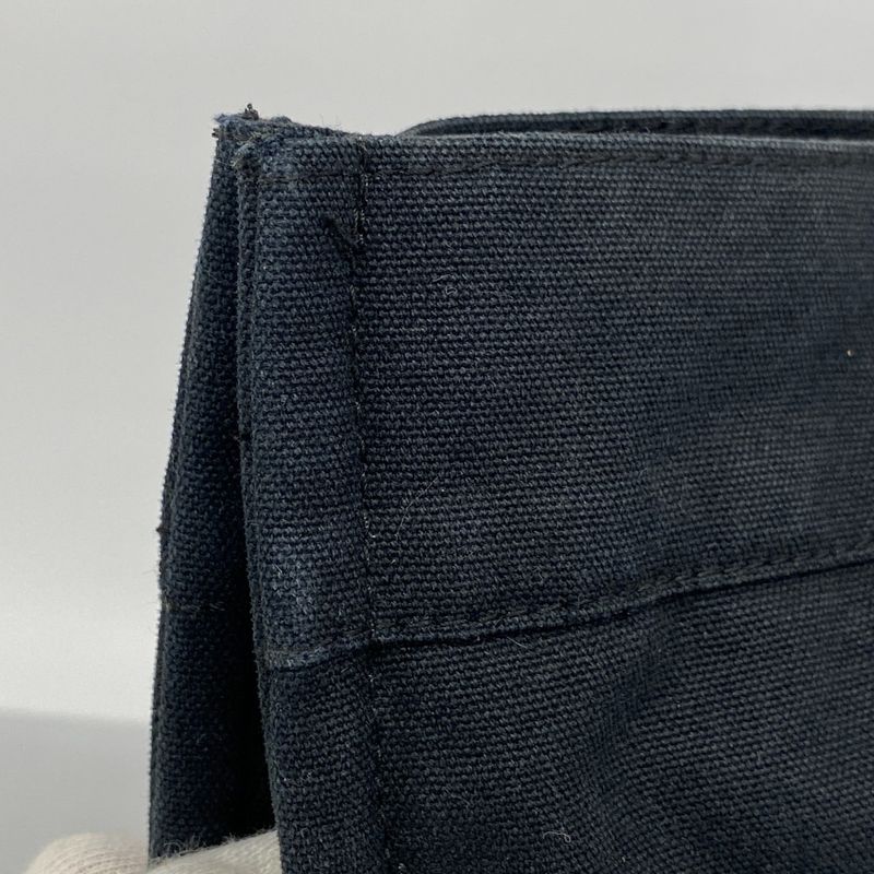 Hermes Tote Bag Fourre Tout MM Canvas Black Silver Hardware Ladies