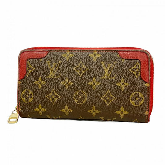 Louis Vuitton Long Wallet Monogram / Retiro Zippy Wallet M61854 Brown Three-Piec