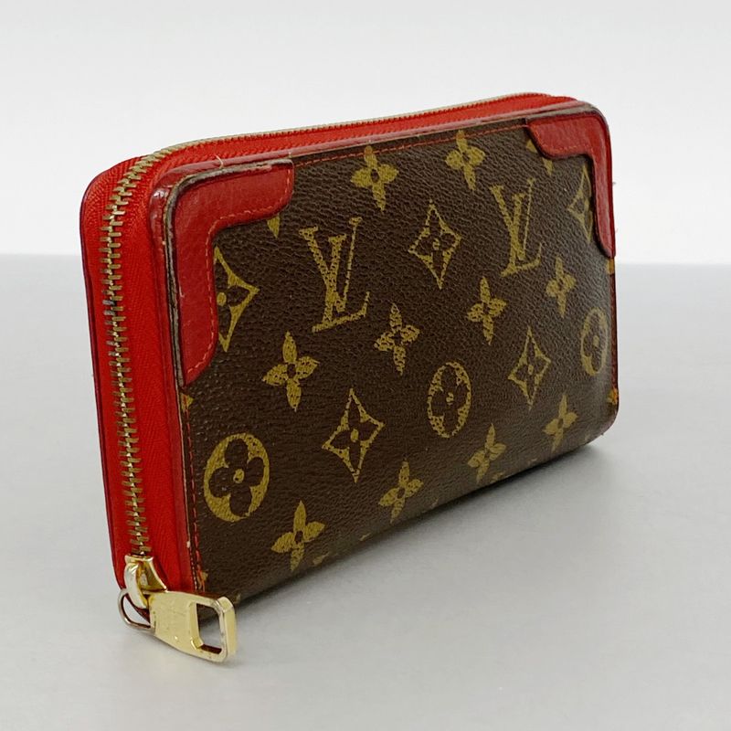 Louis Vuitton Long Wallet Monogram / Retiro Zippy Wallet M61854 Brown Three-Piec