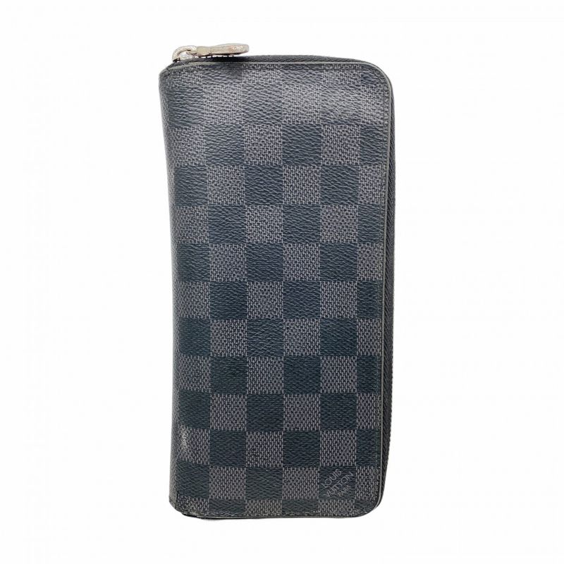 Louis Vuitton Long Wallet Damier Graphite Zippy Wallet Vertical N63095 Black