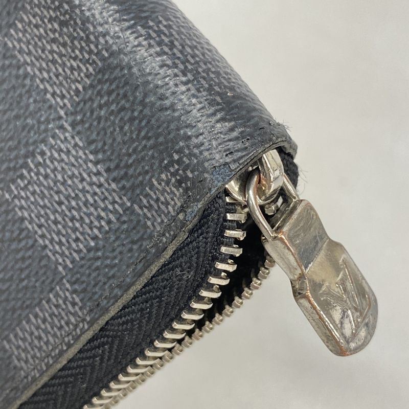 Louis Vuitton Long Wallet Damier Graphite Zippy Wallet Vertical N63095 Black