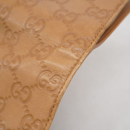 Gucci Wallet Gucci Guccissima Interlocking G 233022 Leather Brown Silver Hardware