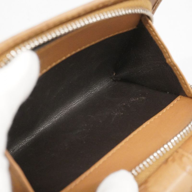 Gucci Wallet Gucci Guccissima Interlocking G 233022 Leather Brown Silver Hardware