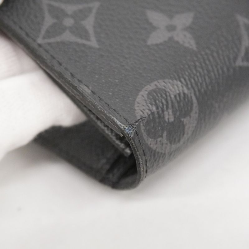 Louis Vuitton Long Wallet Monogram Eclipse Portefeuille Brother M61697 Black