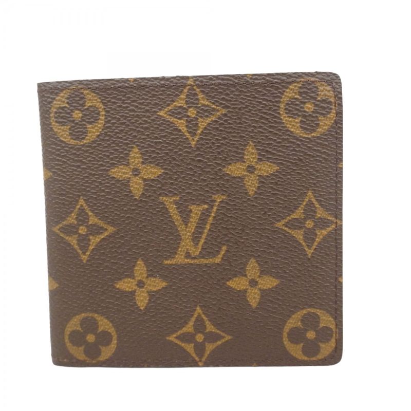 Louis Vuitton Wallet Monogram Portefeuille Marco M61675 Brown Men's