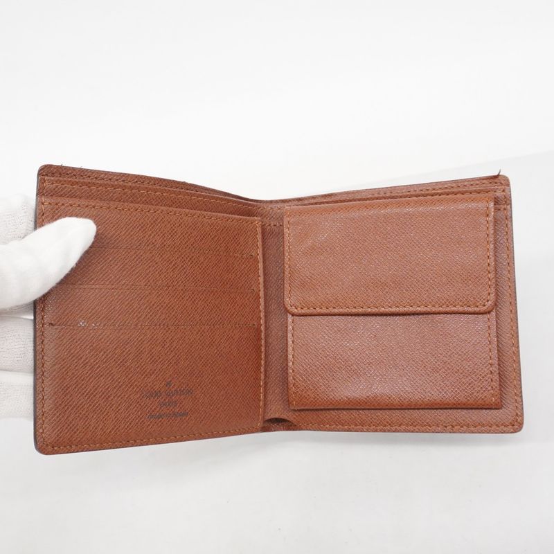 Louis Vuitton Wallet Monogram Portefeuille Marco M61675 Brown Men's