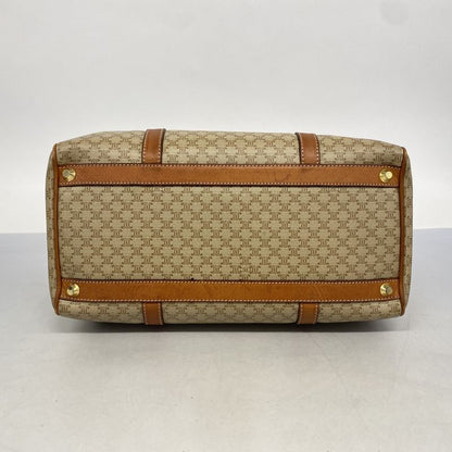 Celine Handbag Macadam PVC Brown Gold Hardware Women