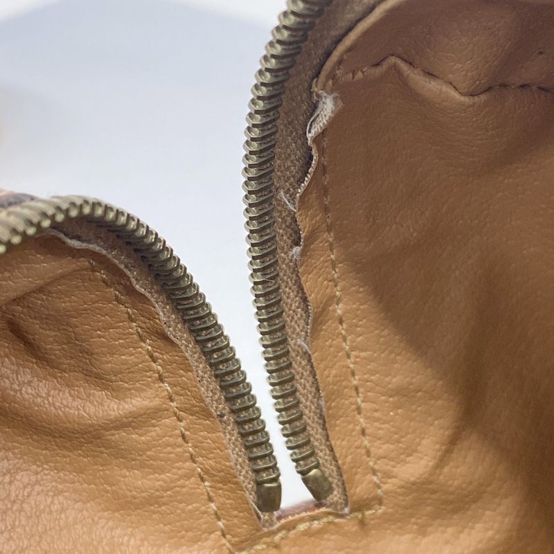 Celine Handbag Macadam PVC Brown Gold Hardware Women