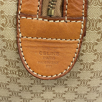 Celine Handbag Macadam PVC Brown Gold Hardware Women