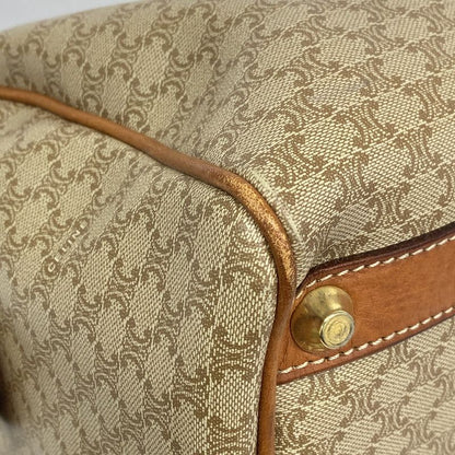 Celine Handbag Macadam PVC Brown Gold Hardware Women