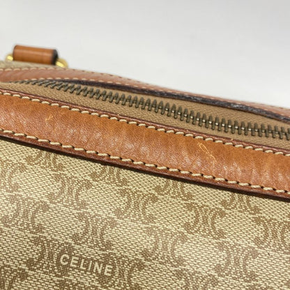 Celine Handbag Macadam PVC Brown Gold Hardware Women