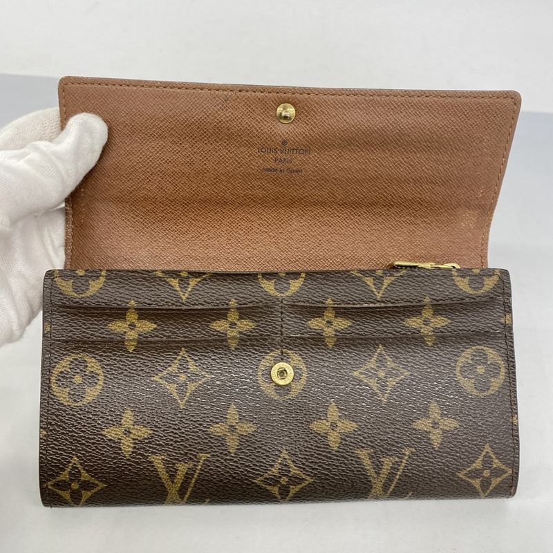 Louis Vuitton Long Wallet Monogram Portefeuille Sarah M61734 Brown Ladies