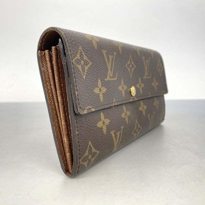 Louis Vuitton Long Wallet Monogram Portefeuille Sarah M61734 Brown Ladies