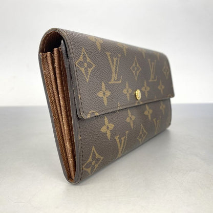 Louis Vuitton Long Wallet Monogram Portefeuille Sarah M61734 Brown Ladies