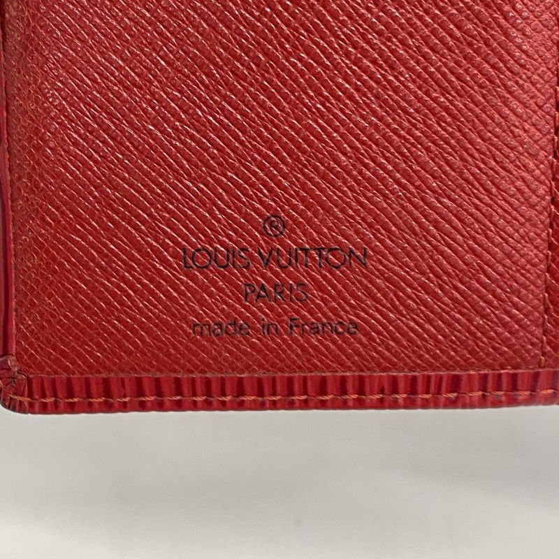 Louis Vuitton Wallet Epi Portomone Viennese M63247 Castilian Red Women's