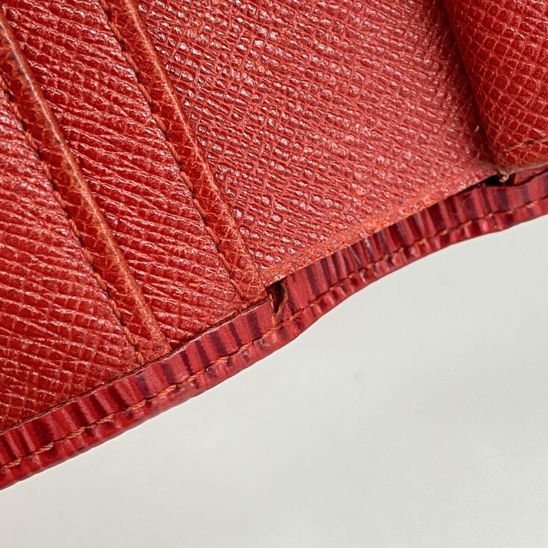 Louis Vuitton Wallet Epi Portomone Viennese M63247 Castilian Red Women's