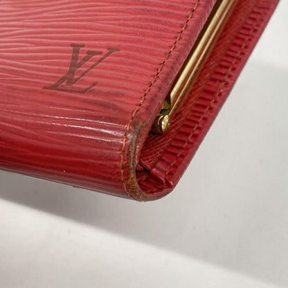 Louis Vuitton Wallet Epi Portomone Viennese M63247 Castilian Red Women's