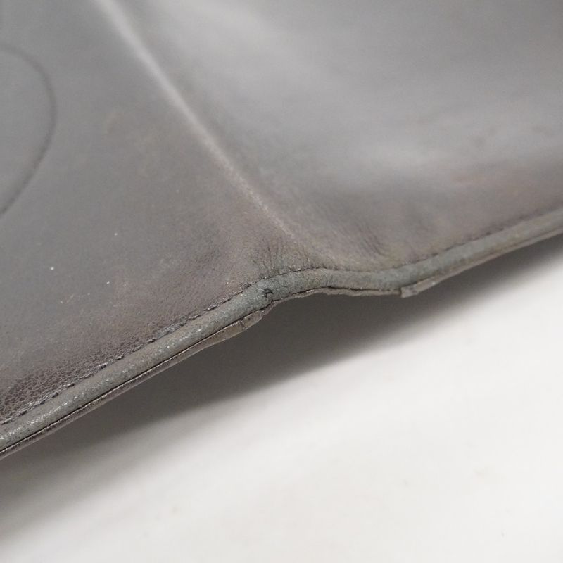 Chanel Long Wallet Lambskin Black Gold Hardware Women's