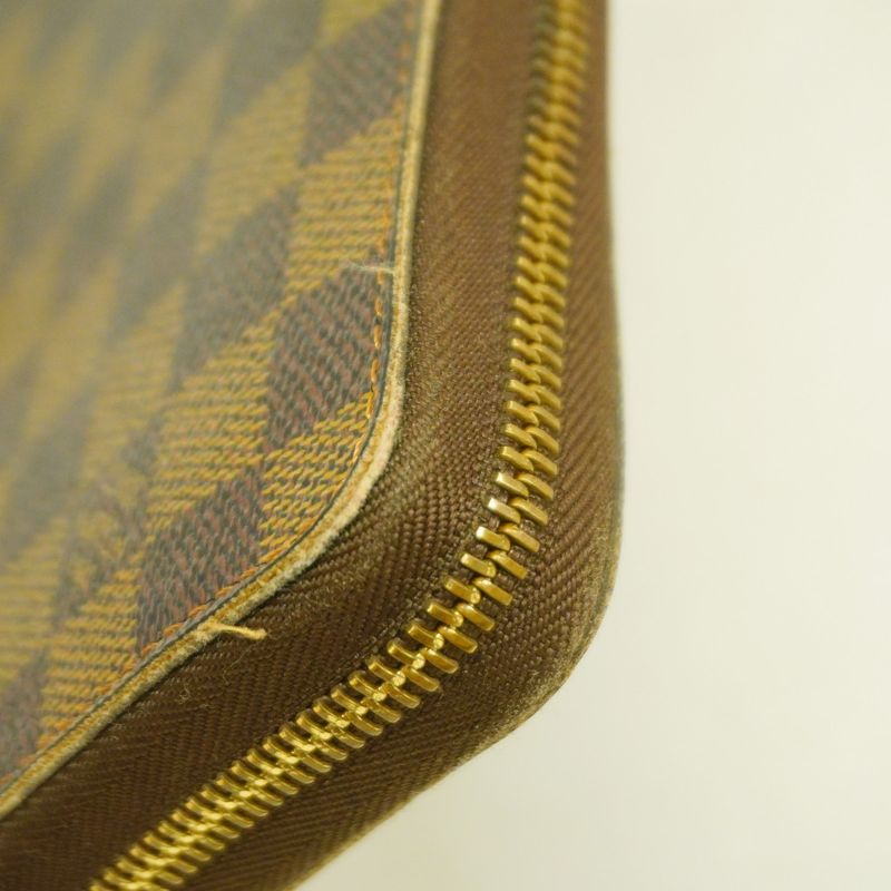 Louis Vuitton Long Wallet Damier Zippy Organizer N60003 Ebene Men's Women's