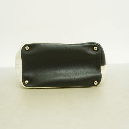 Chanel Tote Bag Cambon Lambskin White Silver Hardware Women's