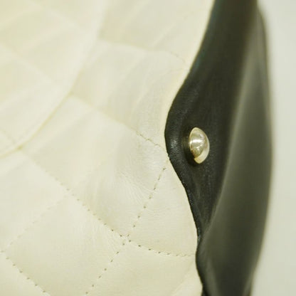 Chanel Tote Bag Cambon Lambskin White Silver Hardware Women's