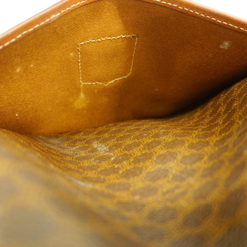 Celine Tote Bag Macadam PVC Brown Gold Hardware Women's