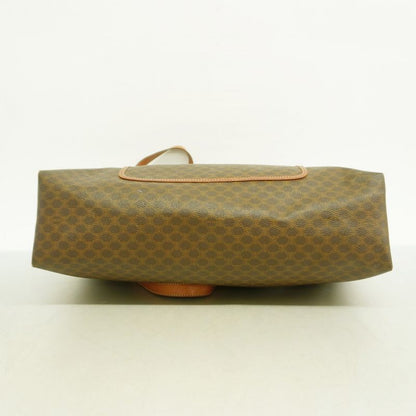 Celine Tote Bag Macadam PVC Brown Gold Hardware Women's