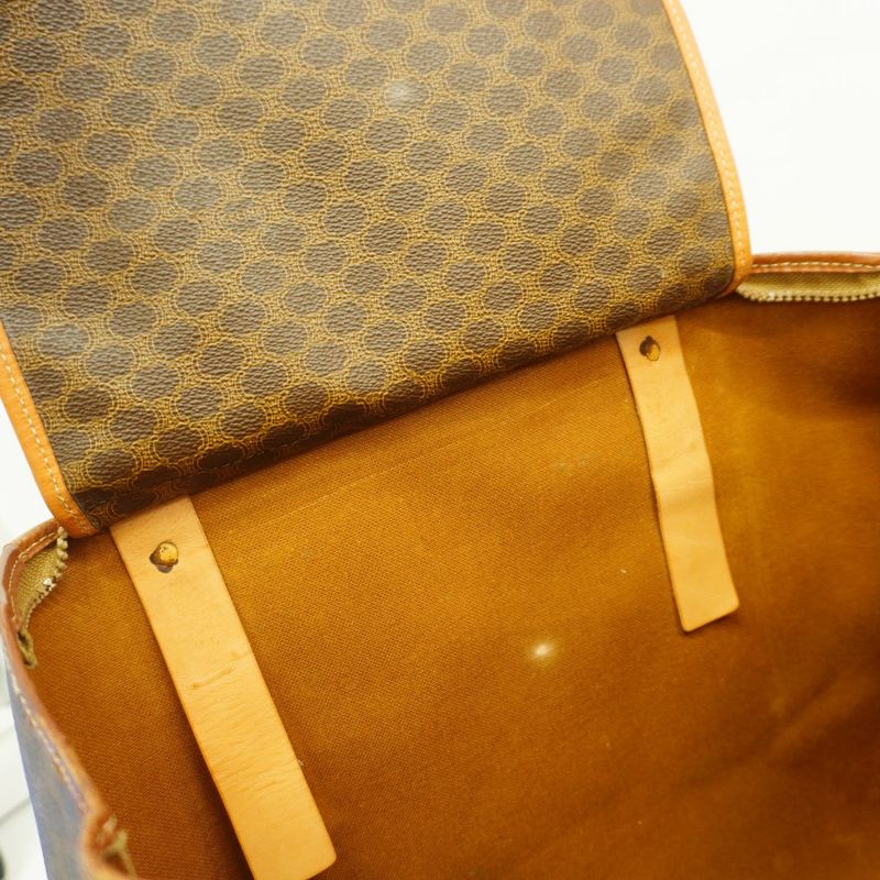 Celine Tote Bag Macadam PVC Brown Gold Hardware Women's