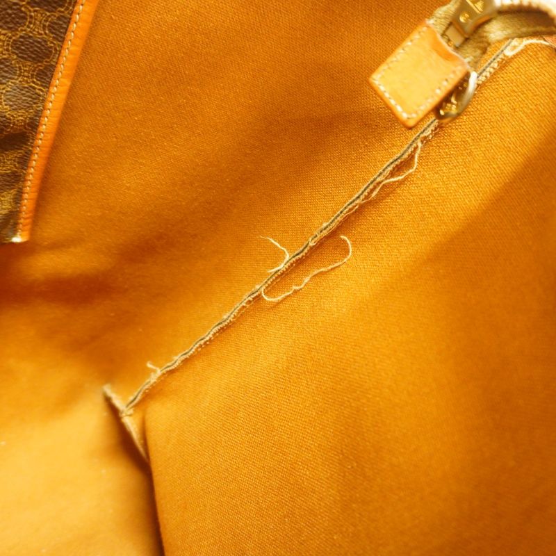 Celine Tote Bag Macadam PVC Brown Gold Hardware Women's