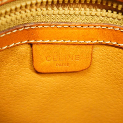 Celine Shoulder Bag Macadam PVC Brown Gold Hardware Women's