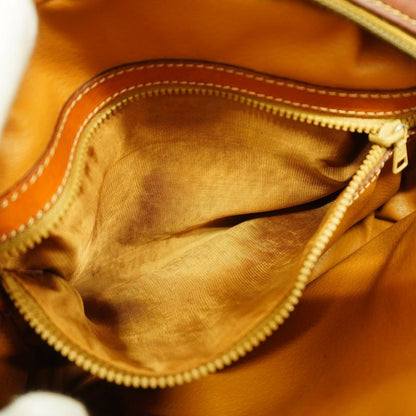 Celine Shoulder Bag Macadam PVC Brown Gold Hardware Women's