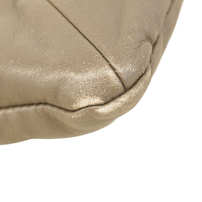 Chanel Shoulder Bag Calf Gray Silver Hardware Women's