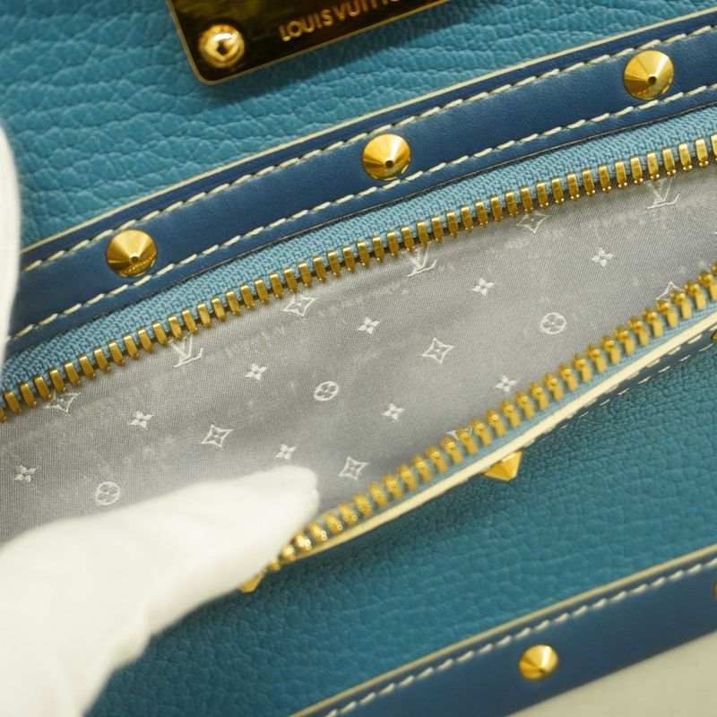 Louis Vuitton Handbag Suhari Fabureau M91813 Blue Ladies