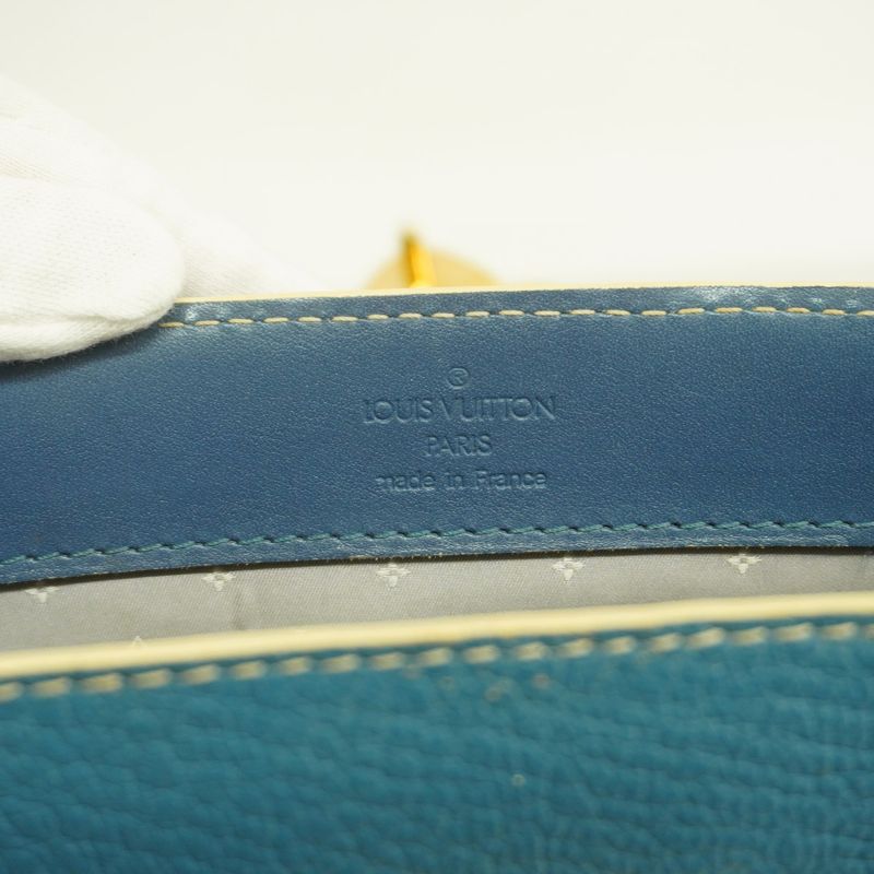 Louis Vuitton Handbag Suhari Fabureau M91813 Blue Ladies