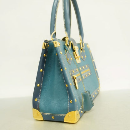 Louis Vuitton Handbag Suhari Fabureau M91813 Blue Ladies