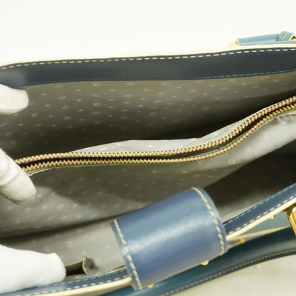 Louis Vuitton Handbag Suhari Fabureau M91813 Blue Ladies