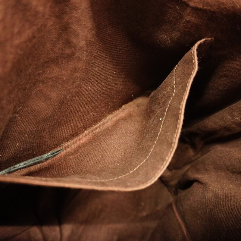 Hermes Tote Bag Cabas Chennai PM Polyester Leather Brown Silver Hardware Ladies