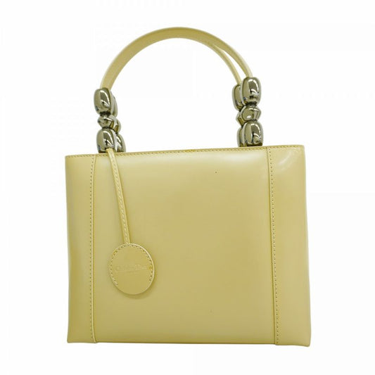 Christian Dior Handbag Maris Pearl Enamel Beige Silver Hardware Women's