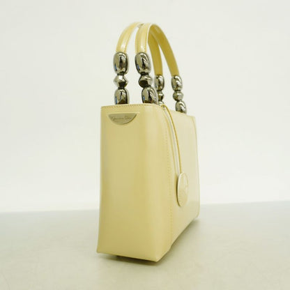 Christian Dior Handbag Maris Pearl Enamel Beige Silver Hardware Women's