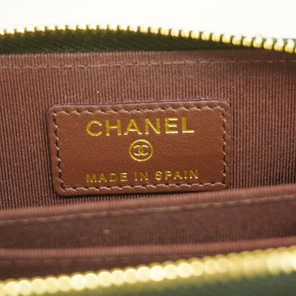 Chanel Coin Case Matelasse Caviar Skin Black Gold Hardware Women's