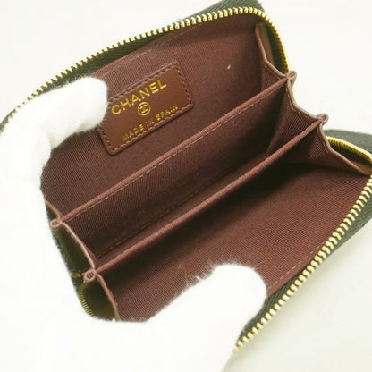 Chanel Coin Case Matelasse Caviar Skin Black Gold Hardware Women's