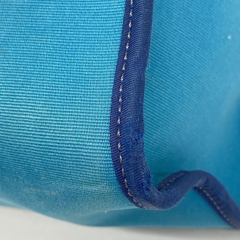 Hermes Handbag Herbag Her Bag Zip PM Toile Officier Blue Natural Silver