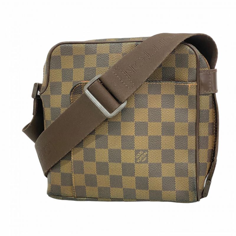 Louis Vuitton Shoulder Bag Damier Olaf PM N41442 Ebene Women's