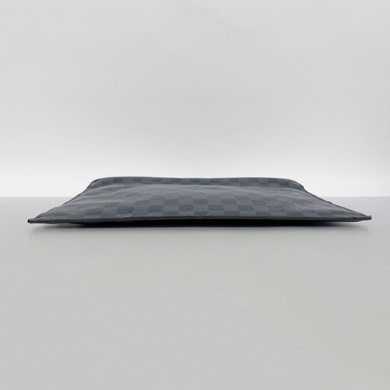 Louis Vuitton Handbag Damier Graphite Portferio N51101 Black Men's