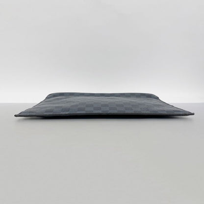 Louis Vuitton Handbag Damier Graphite Portferio N51101 Black Men's