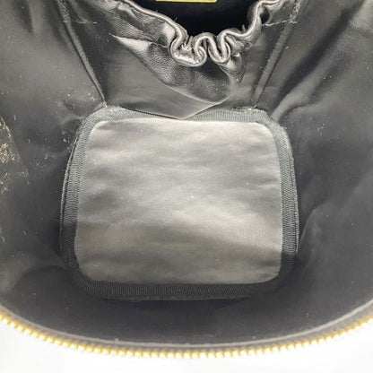 Chanel Vanity Bag Bicolore Lambskin Black Gold Hardware Women's